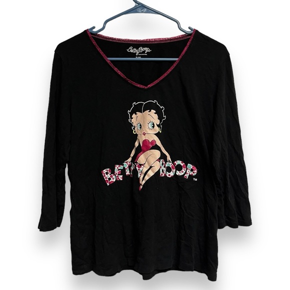Betty Boop Tops - Y2K Betty Boop long sleeve top